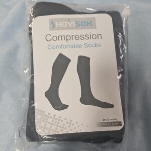 .Performance Black Athletic Compression Wide Calf Socks for Ultimate Comfort